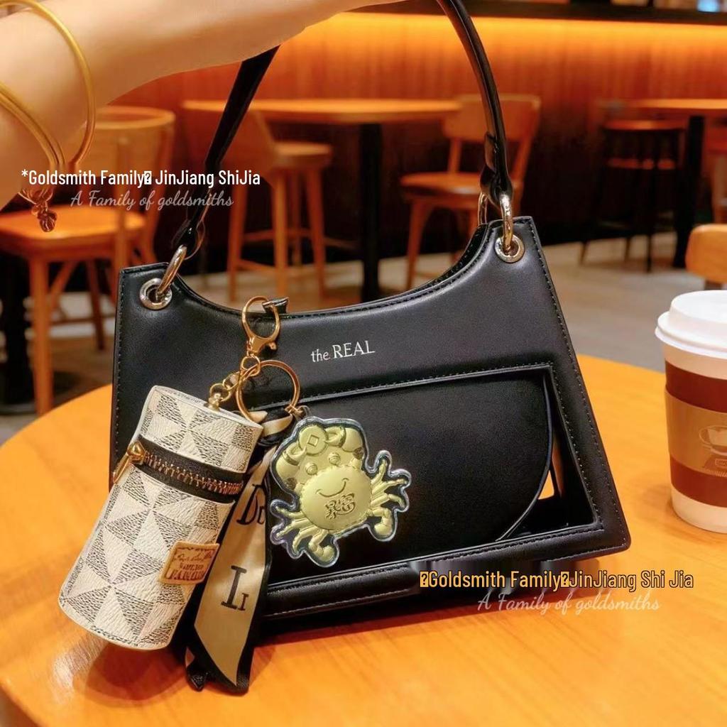 999 Pure Gold Money Keychain & Mobile Chain with Crab Bag Pendant for Girlfriend