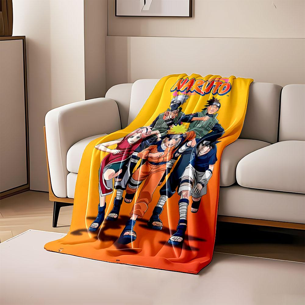 

Five anime characters in action poses under the bold title Naruto . for all seasons blanket lunch break throw gift 80cm x 120cm