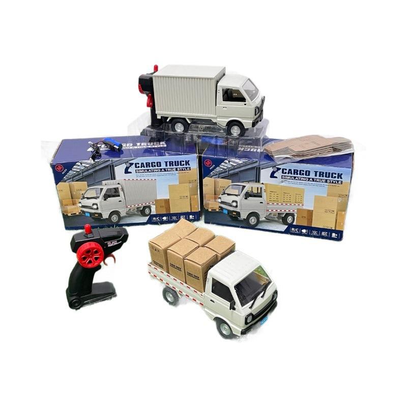 1Set Christmas Surprise Gifts 1:16 Wpl D12 Rc Car Simulation Drift Climbing Truck Led Light Cargo Rc Electric Toy Model For Boys
