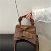 Women Simple Solid Color Bowknot Fashion Casual Crossbody Small Square Bag