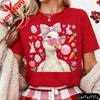 Easter Themed Duck Print T-shirt Cute Cartoon Animal Graphic Tops Women Casual Short Sleeve Crew Neck Holiday Tees