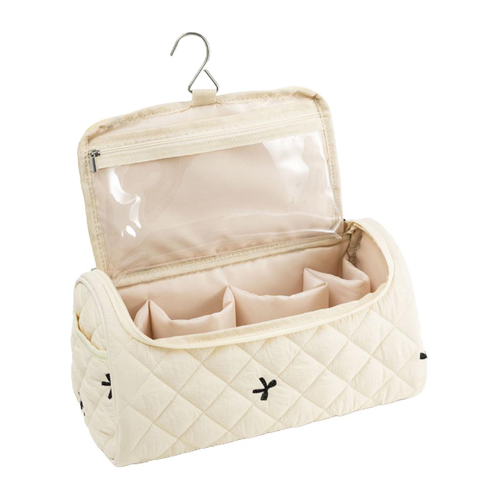 Large-Capacity Quilted Cosmetics And Hair Dryer Storage Bag