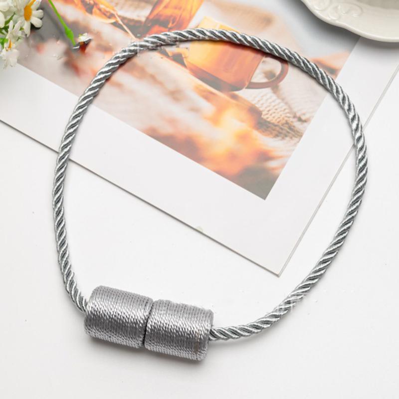 2 Pack Strong Magnetic Curtain Tiebacks Elegant Decorative Tie Backs Modern Rope Tiebacks for Drapes Window Curtain Holdbacks