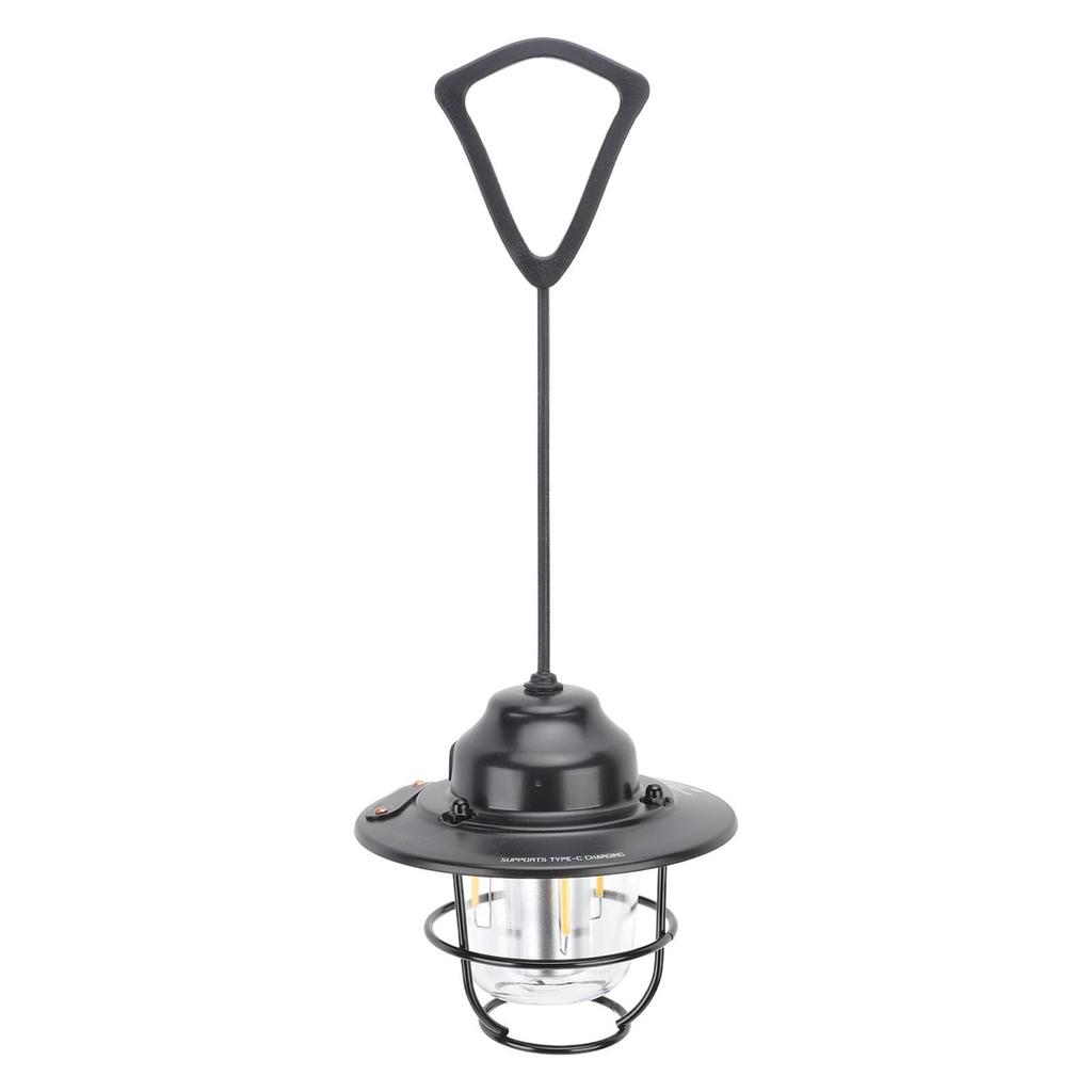 LED Camping Lantern Waterproof 1200MAH 2.0W Stepless Dimming Vintage Rechargeable Camping Lantern