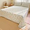 100% Cotton Flat Sheet Pillowcase Floral Style Bed Sheet Set Skin-friendly Bed Linen Adults Kids Flat Bedsheets roupa de cama