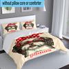 Custom Name 3PCS Vintage Dog Portrait Art Bedding Set Including 1pc Duvet Cover And 2pcs Pillowcases for Bedroom, Dormitory Gift Home Decor
