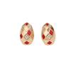 Elegant Gold-Plated Copper Zircon Rhombus Drop Earrings: Unique Fashion Design for Women