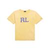 Polo Letter Print Crew Neck Straight Fit Short Sleeve T-Shirt Women T-Shirt Autumn-Yellow WMPOKNINCU20906-700