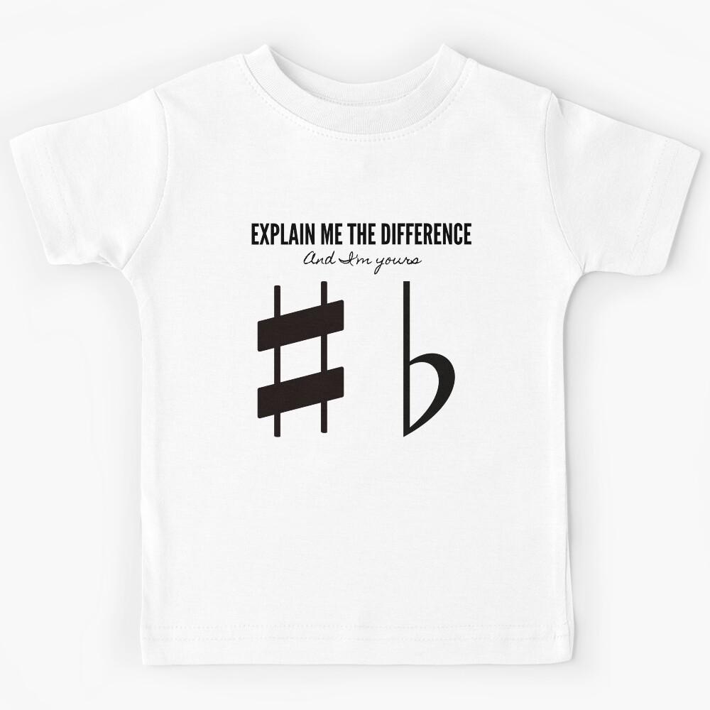 Sharp Flat Music Symbols Kids T-Shirt 160
