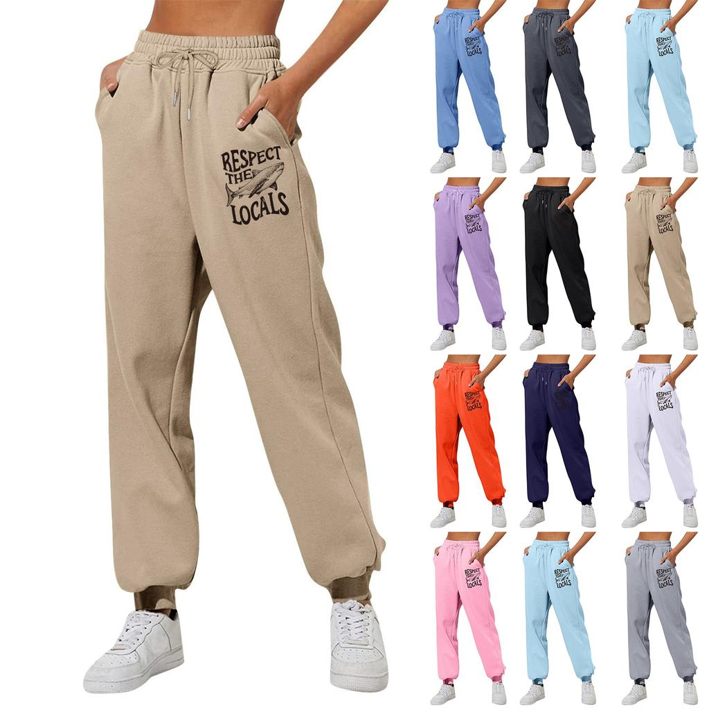 Женские зимние спортивные штаны, однотонные повседневные брюки, женские ...