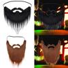Barba Finta di Halloween Baffi Finti Divertenti Accessori per Travestimenti Baffetti Peli Facciali con Cordino Elastico Regolabile