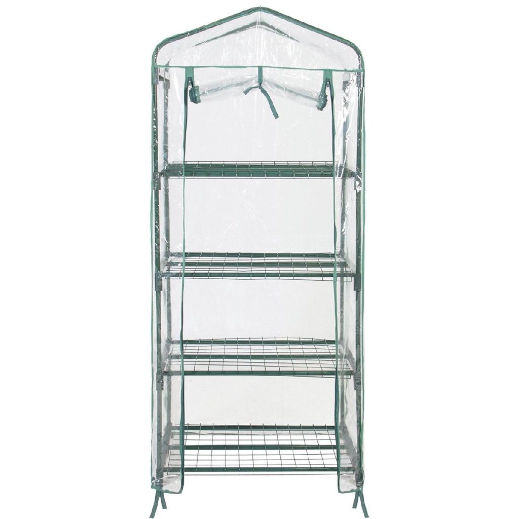 NEW Green Large Garden Greenhouse 4-Tier Tall Green Hot Plant House Shed Storage PVC Warm Garden Tier Cover with Stand
