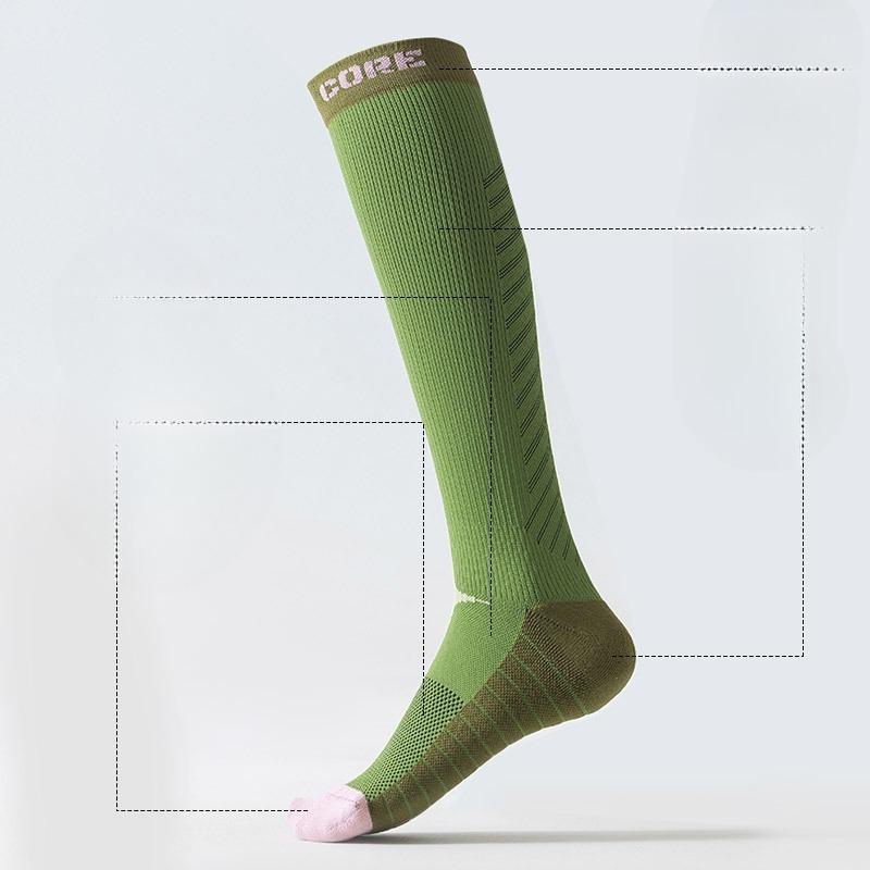 Sportovní kompresní podkolenky pro ženy, Hřejivé, Vysoce elastické, Pohodlné, Šetrné k pokožce, Froté podkolenky bez švů na podzim a zimu