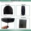 Universal Fit Industrial Outdoor Fan Cover Oxford Fabric Silver Coated Waterproof UV Dust Proof Heavy Duty Protective Case