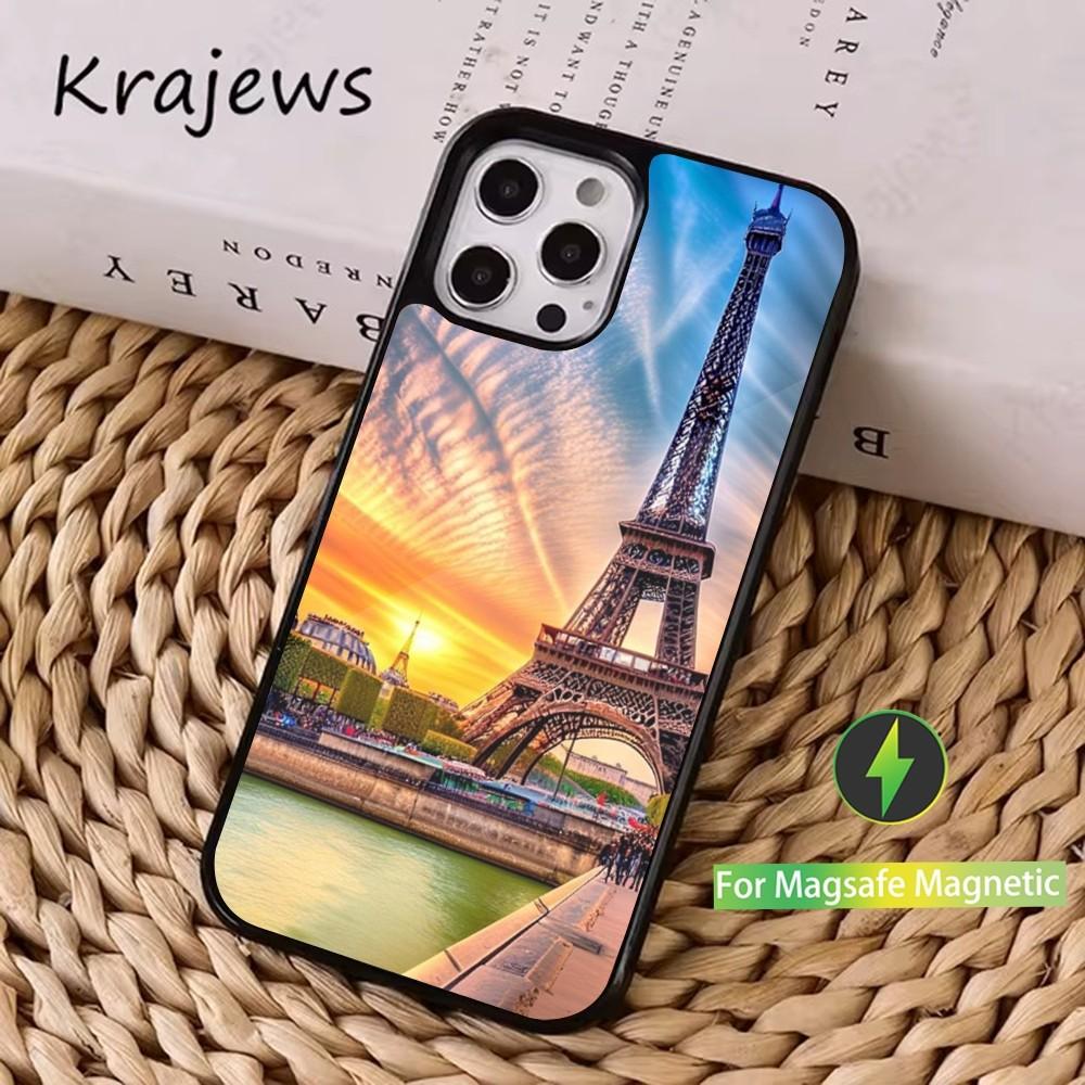 

Art Paris Eiffel Tower Phone Case For iPhone 16,15,14,13,12,11,Pro,Max,Plus,Mini, Magsafe,Magnetic Wireless Charging Case iPhone15pro