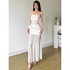 Girls Vacation Style Travel Bi Prepare Elegant Tube Top Skirt Women, Waist Mesh Dress Dress Trendy Hip Dress