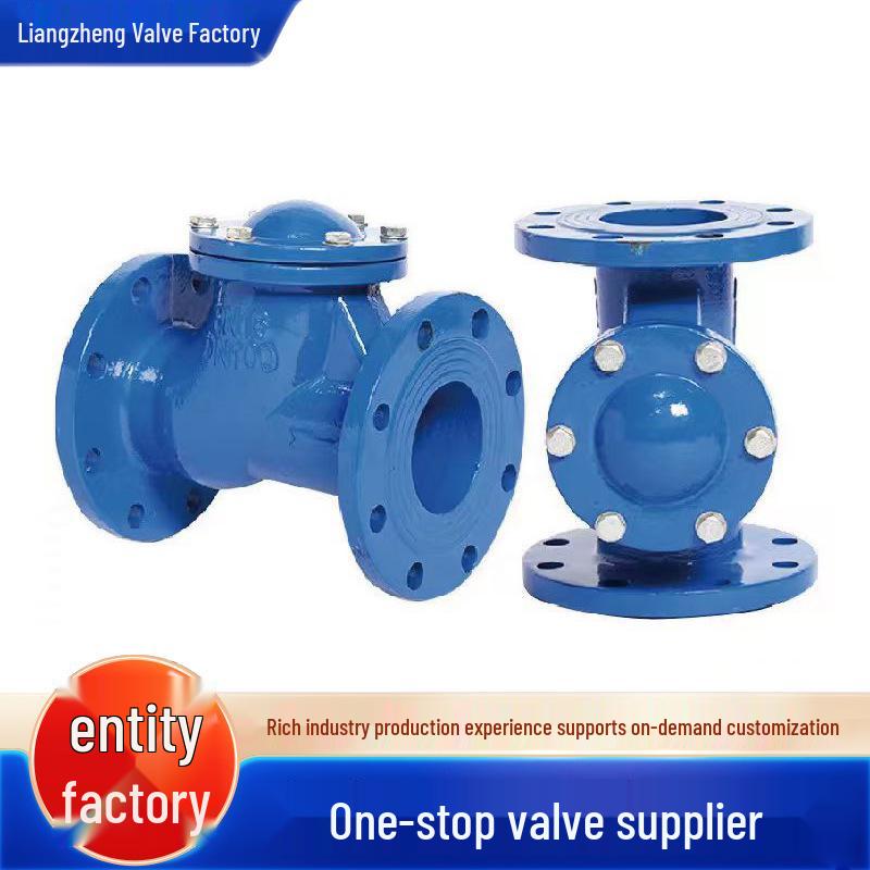 Ductile Iron Flanged Ball Sewage Check Valve - Grooved One-Way Pipeline Valve