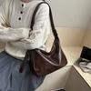 Retro Style Faux Leather Tote Bag for Women Large Capacity Shoulder Handbag