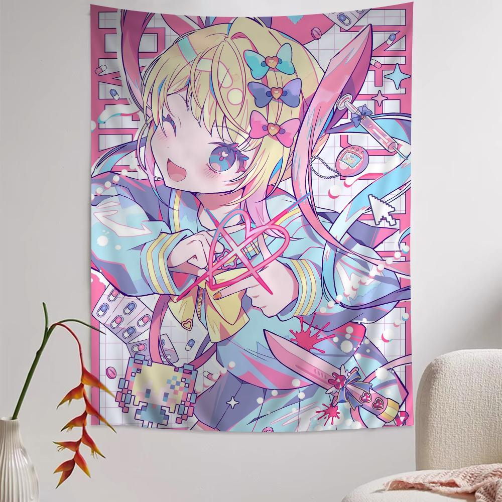NNeedy Girl Overdose Game Hippie Wall Hanging Tapestries for Living Room Home Dorm Decor Kawaii Room Decor