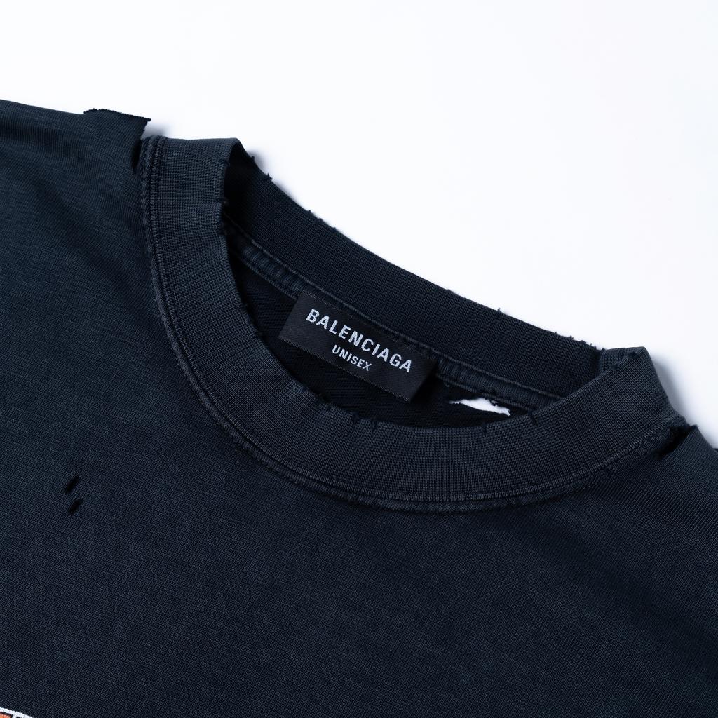 Balenciaga Maison Balenciaga Tričko Střední střih 'Černá' Pánské 612966TLVJ11074