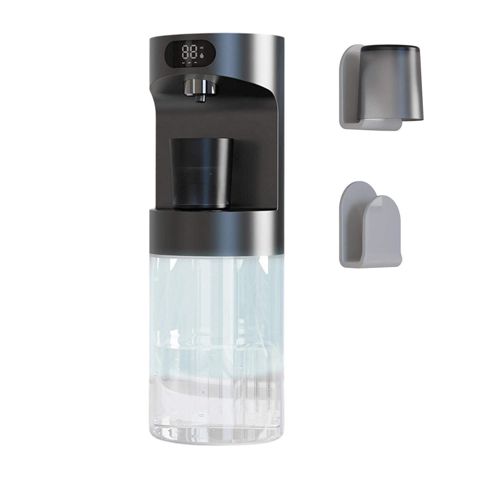 

Умный сенсорный дозатор для ополаскивателя рта, магнитная индукция, светодиодный дисплей, 4 регулируемых режима, настенный, автоматическая очистка, устройство для ухода за полостью рта в ванной комнате чёрный