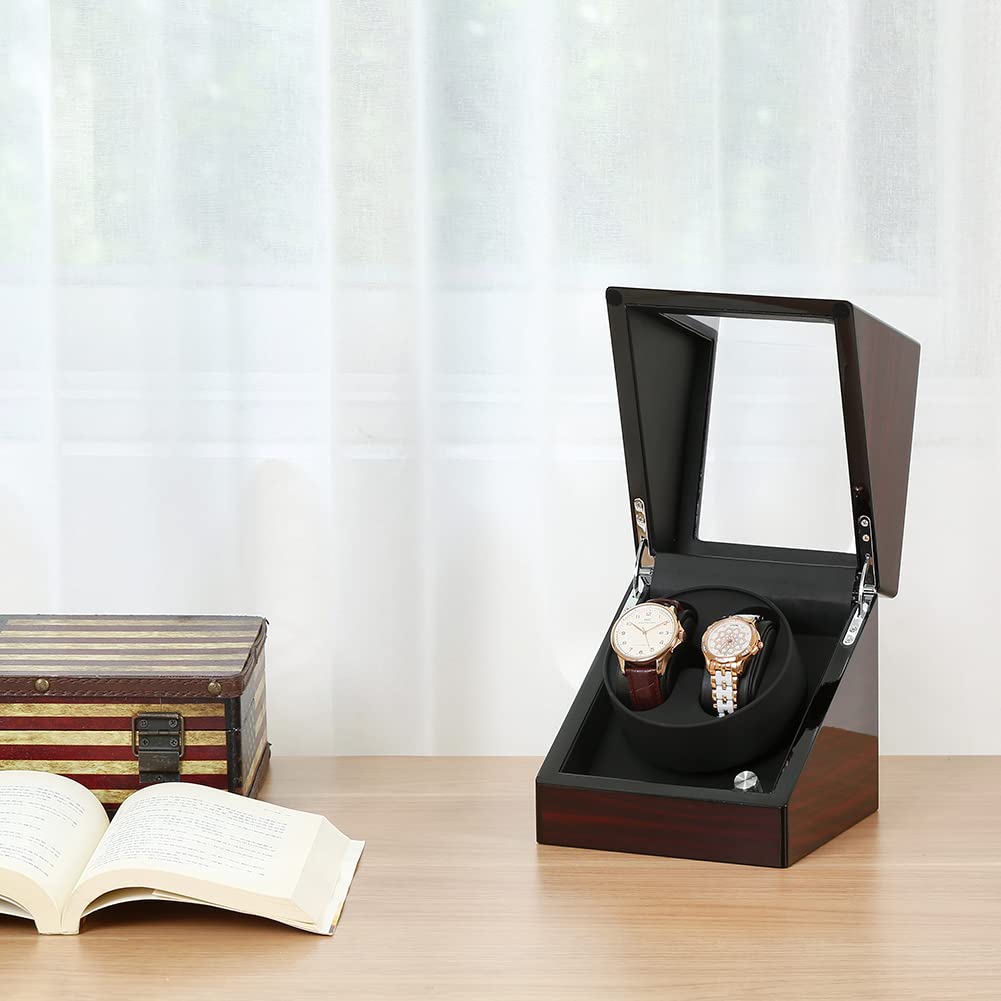 Remontoir de Montre Automatique Fabriqué au Japon avec Moteur Mabuchi Montre Automatique de Luxe Mise à Niveau 2023 (2 Montres), Design, Remontoir, (Byakudanmon-W136D-RT)