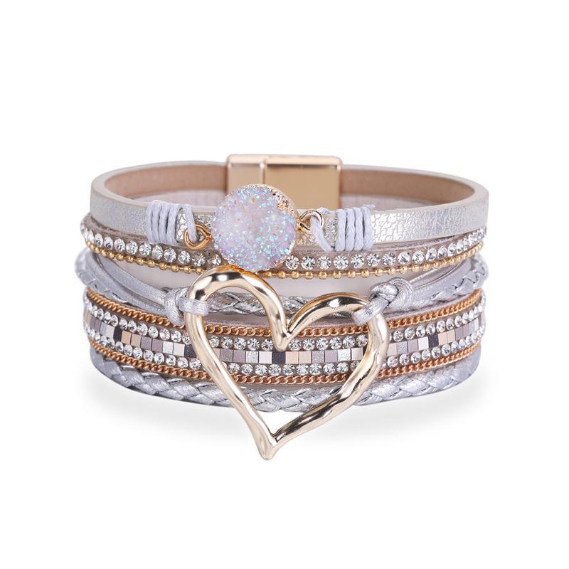 Braccialetto dell'amore bohémien multistrato europeo e americano – Gioiello alla moda regalo per ragazze