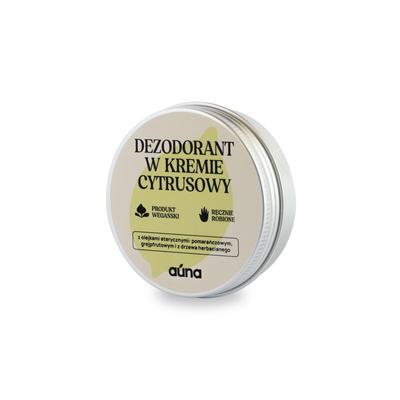 Natural Citrus Cream Deodorant 60 Ml with Grapefruit and Orange Oil