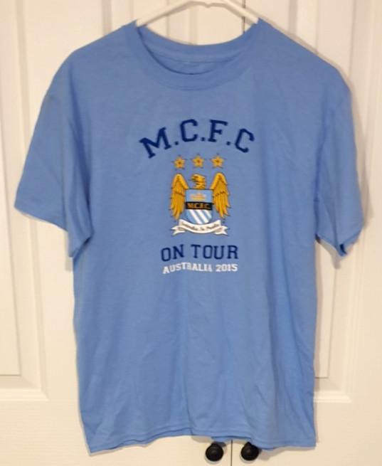 

MANCHESTER CITY Football Club on Tour Australia 2015 TShirt Youth SZ. Large NEW Unisex T-Shirt M