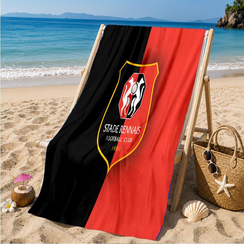 Stade Fc Emblem Beach Towel Microfiber Beach Towel, Lightweight and Quick-Dry, for Summer Travel, Swimming Pool Fan Birthday Gift