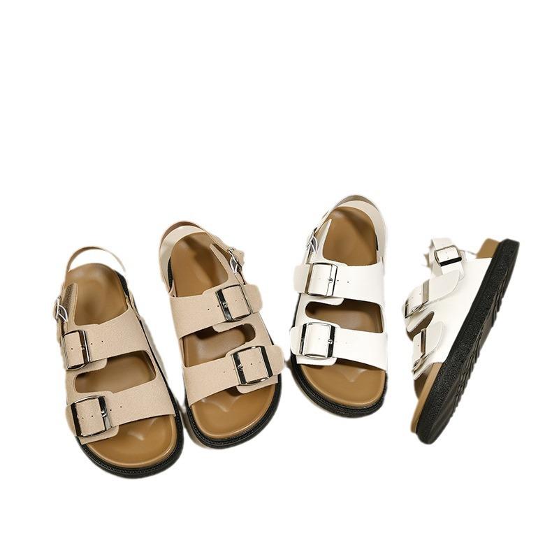 Sandals women's summer new Boken women's sandals outer wear platform niche versatile belt buckle beach shoes