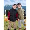 Right European Style Boys' Stand-Up Collar Cotton Vest Padded Vest Winter Clothing Autumn and Winter New Children's Clothing Baby Kids Trendy