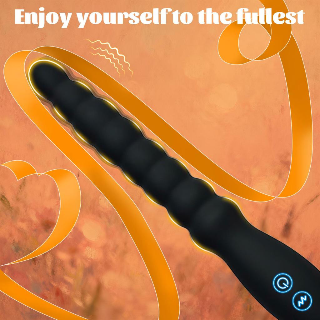 Silicone Bead Butt Plug & Anal Vibrator for Men and Women