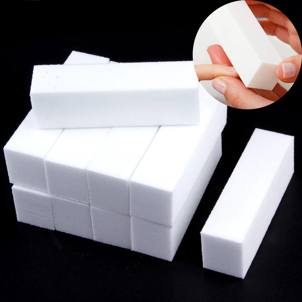LINMANDA 5/10Pcs White Nail Buffer Block 4 Way Professional Nail Files and Buffer Sanding Tools for Gel Natural Acrylic Nails