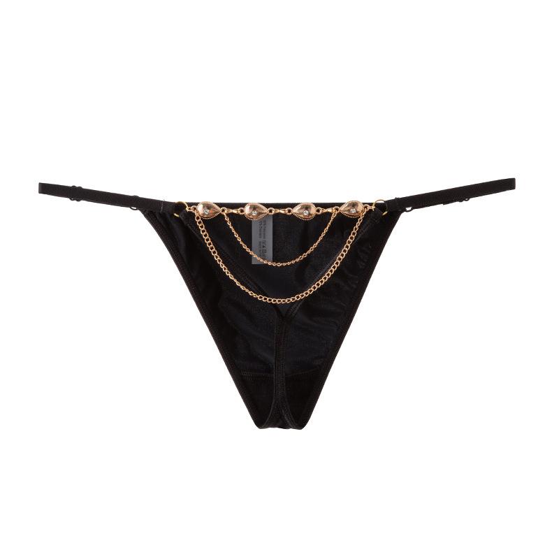 

Women Summer Sexy Metal Waist Chain Low Waist Thong Underwear One size чёрный