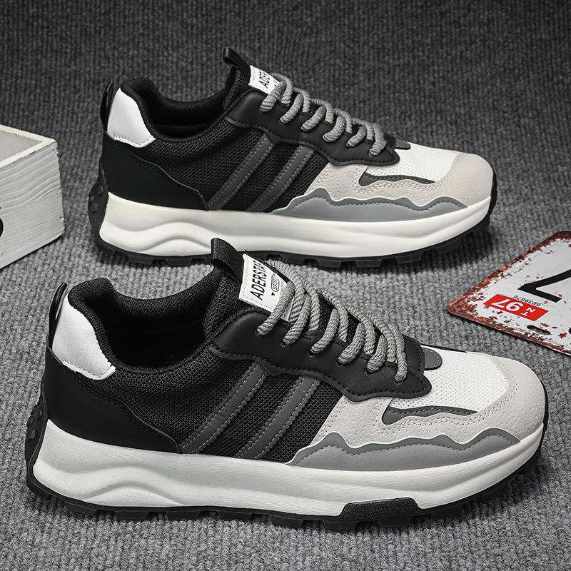 Scarpe autunno nuove casual e leggere da corsa sportive con suola spessa in rete traspirante
