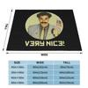 Funny Men Borat Very Nice! Classic Fan Blanket Soft Flannel Throw Blanket Cover for Bed Living room Picnic Travel Home Couch