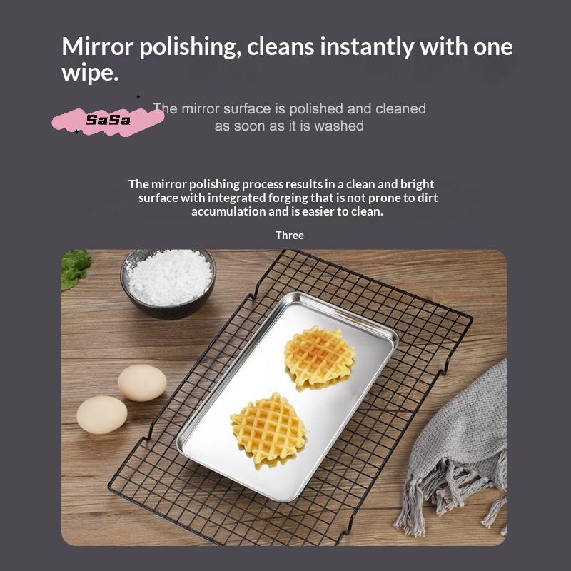 Rectangle Stainless Steel Tray for Commercial Buffet Food Serving Plate Rice Noodle Pan Storage Organizer Kitchen Dishes