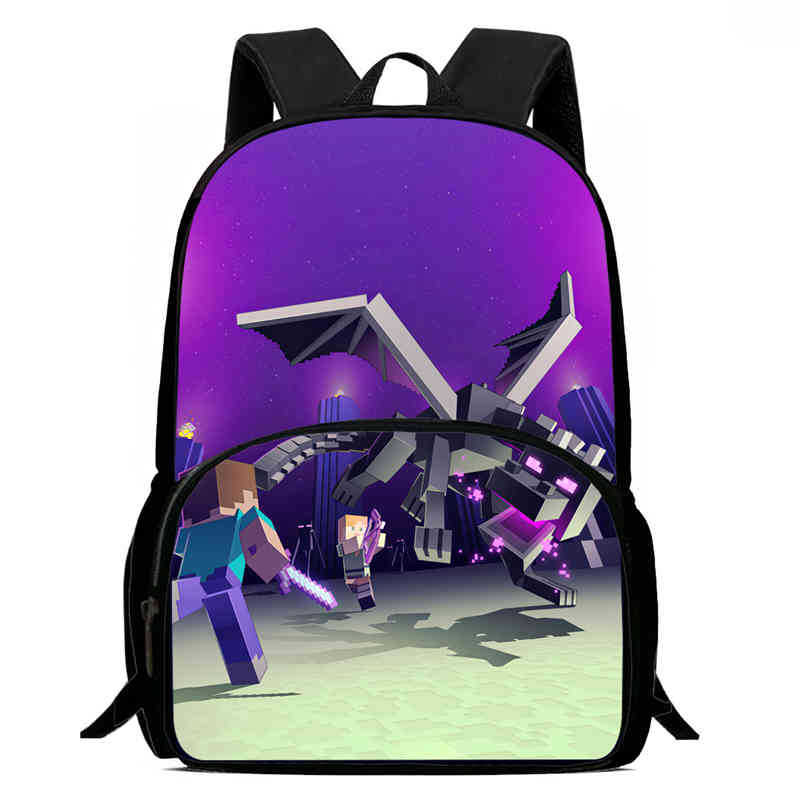 Minecraft Printed Backpack Children'S Elementary School Bag
