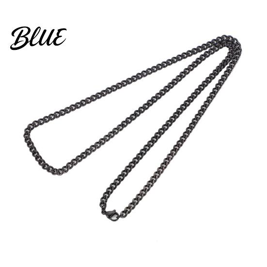 Minimalist Necklace Chain for Men Women Black Thin