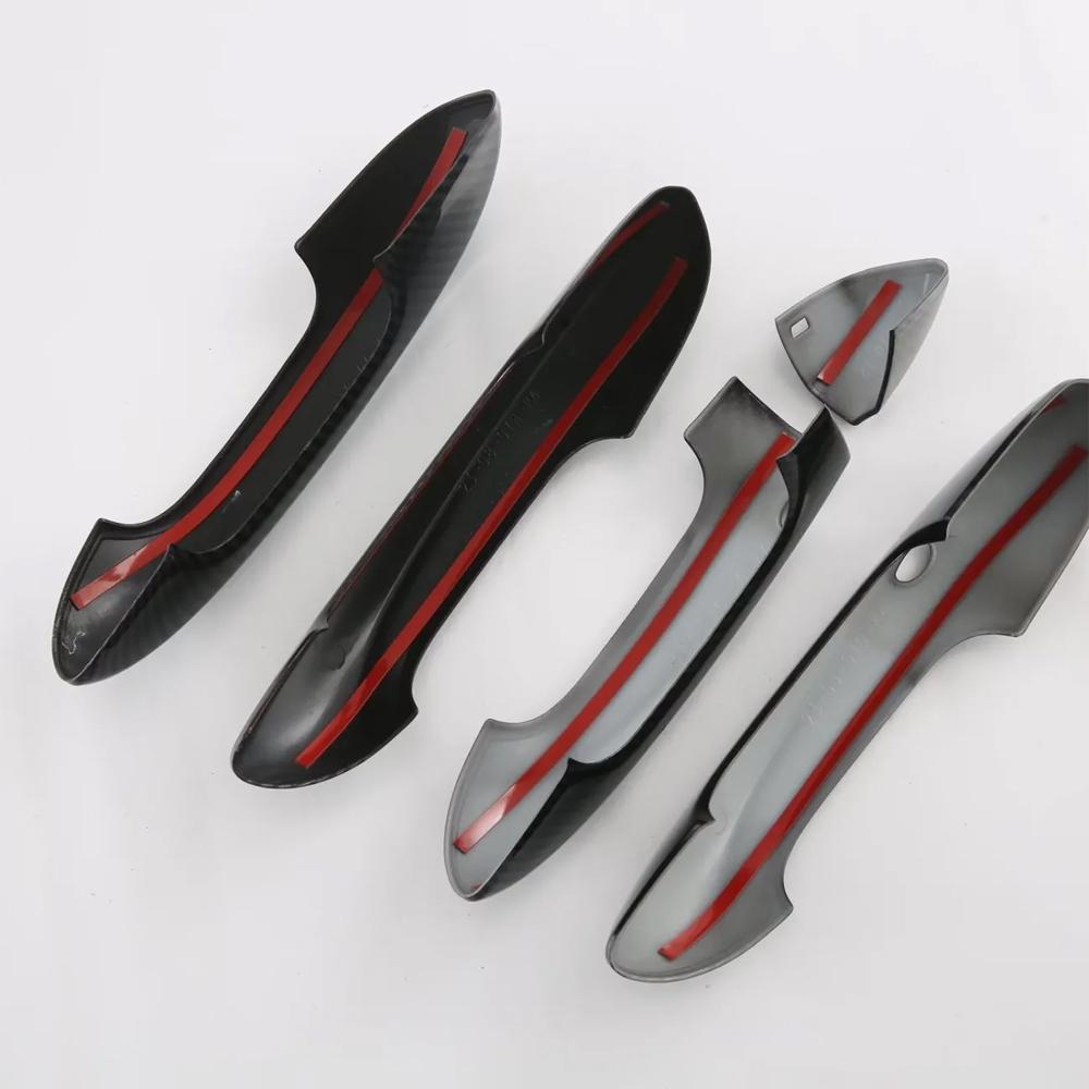 Copri Maniglia Portiera Auto per MG HS MGHS EHS PHEV 2025 2026 Fibra di Carbonio Nero Cromo Adesivo Finitura Parte Graffiata Decorazione Accessori