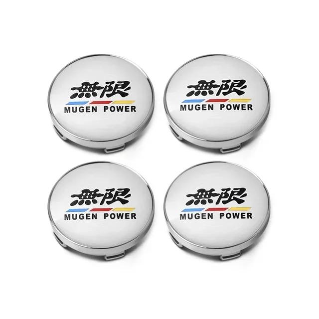 

4pcs 60mm Wheel Center Hub Cap Car For Honda Mugen PowerVossen Wheel Accord Odyssey JAZZ CRV Fit