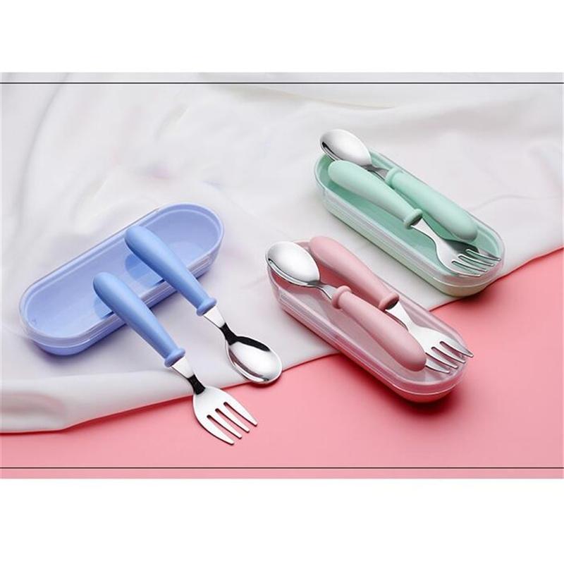 Baby Tableware Set Children Utensil Toddler Dinnerware Cutlery Infant Food Feeding Kids Spoon Fork