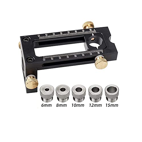 SOYAN Drill Guide, Dowel Hole Jig, Woodworking Tool, Multifunctional, Screw Hole Drilling Guide for Vertical and Horizontal Boards (2-in-1)