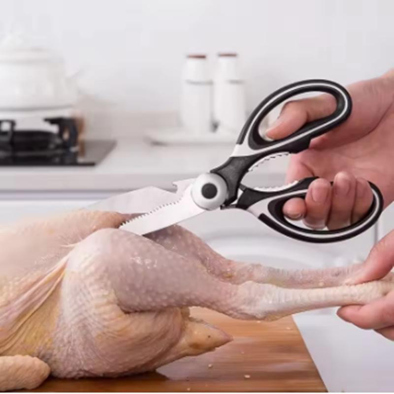Multifunctional Kitchen Scissors Household Kill Fish Cut Vegetables Roast Broiler Bone Scissors Stainless Steel Scissors