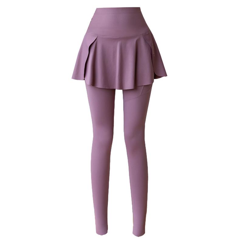 Damen High-Waist Culottes mit Rock & Yoga Leggings (Übergröße)