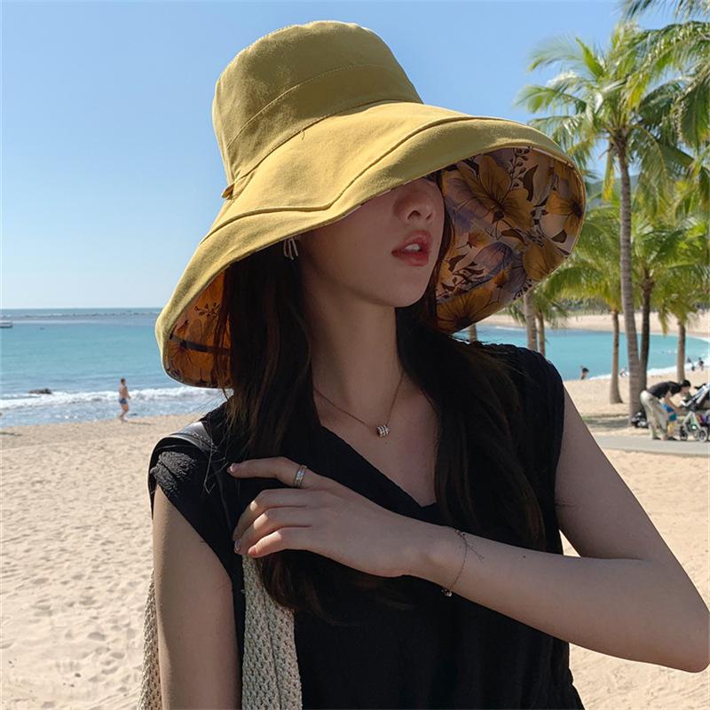 Sunscreen hat women's sunshade big brim versatile sun hat summer beach hat foldable double-sided sun hat