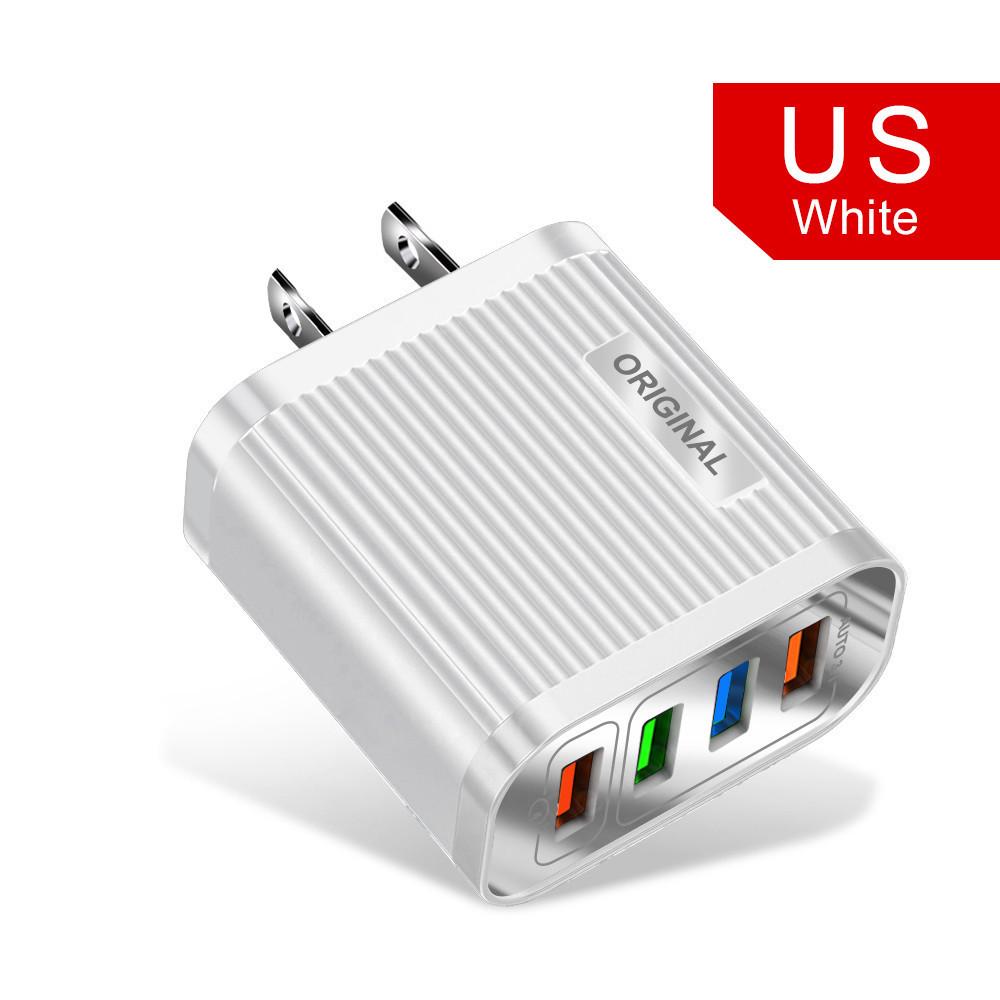 4-Port USB Charger EU/US Plug for Mobile and Tablet