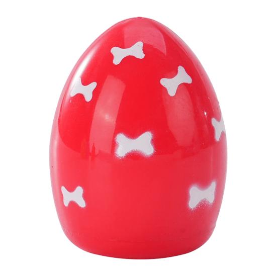 

TPR Egg Dog Chew Toy with Squeaker Small Medium Breed Dogs Teething Cleaning Toy Pet Interactive Boredom Relief Toy красный