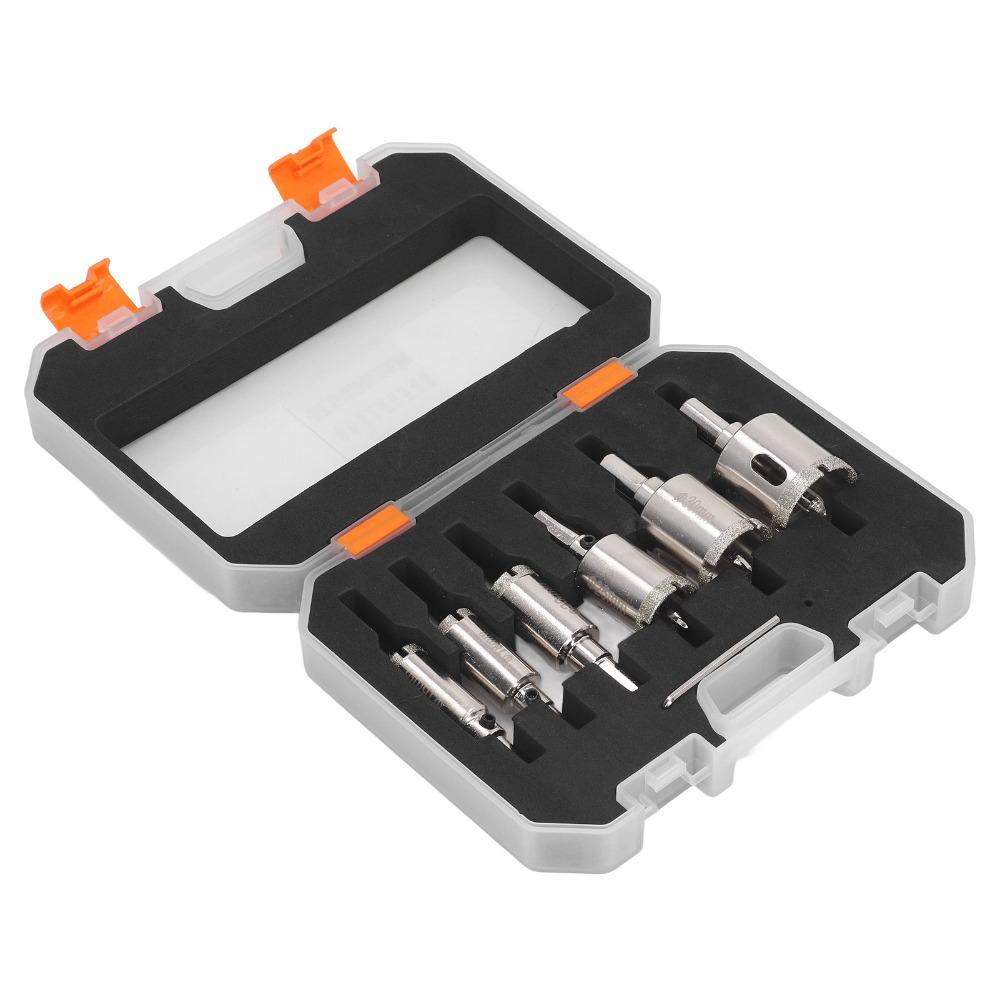 6pcs Portable Carrying Case Diamond Hole Saw Kit Diamond Hole Saw Set  Drilling Marble
